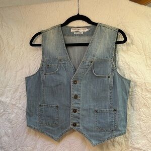 Tommy Hilfiger Denim Vest/Top Button Down Size Large